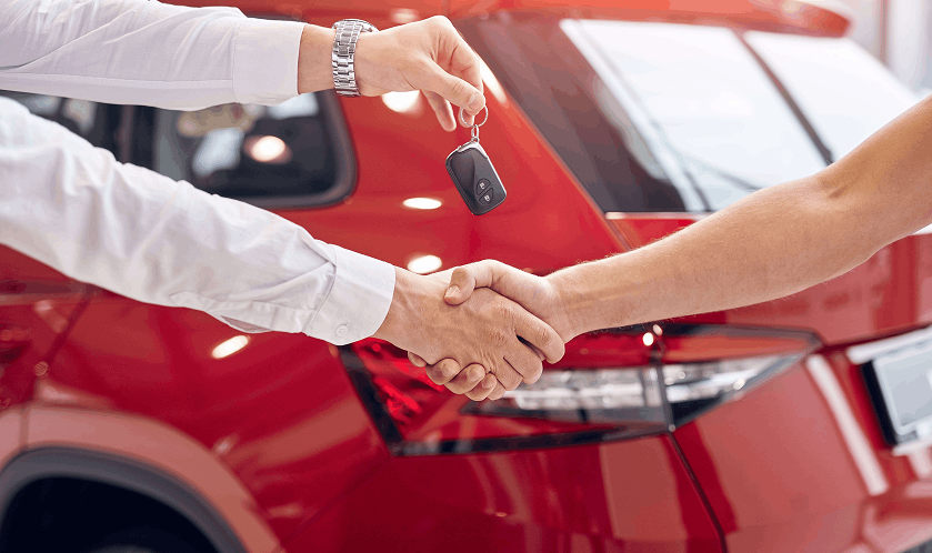 Customer with car